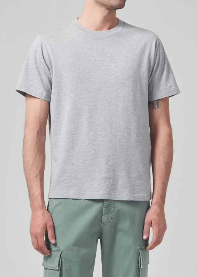 Citizens Of Humanity Everyday Short Sleeve Tee Heather Grey Men Shirts