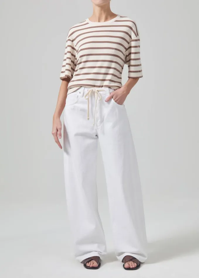 Citizens Of Humanity Goldie Tee Ginger Stripe Women Tops