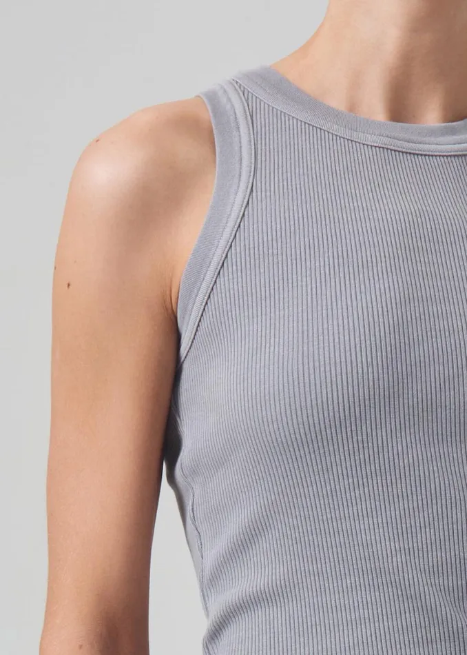 Citizens Of Humanity Isabel Rib Tank Cyclone Grey Women Tops