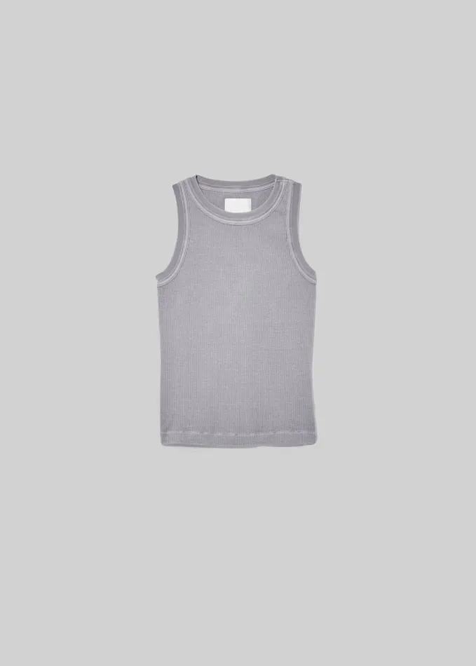 Citizens Of Humanity Isabel Rib Tank Cyclone Grey Women Tops