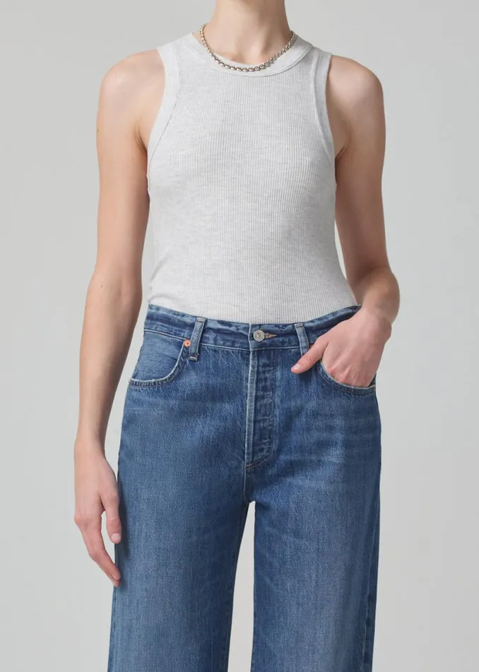 Citizens Of Humanity Isabel Rib Tank Heather Grey Women Tops