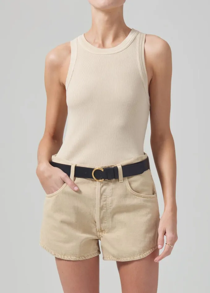 Citizens Of Humanity Isabel Rib Tank Sandcastle Women Tops