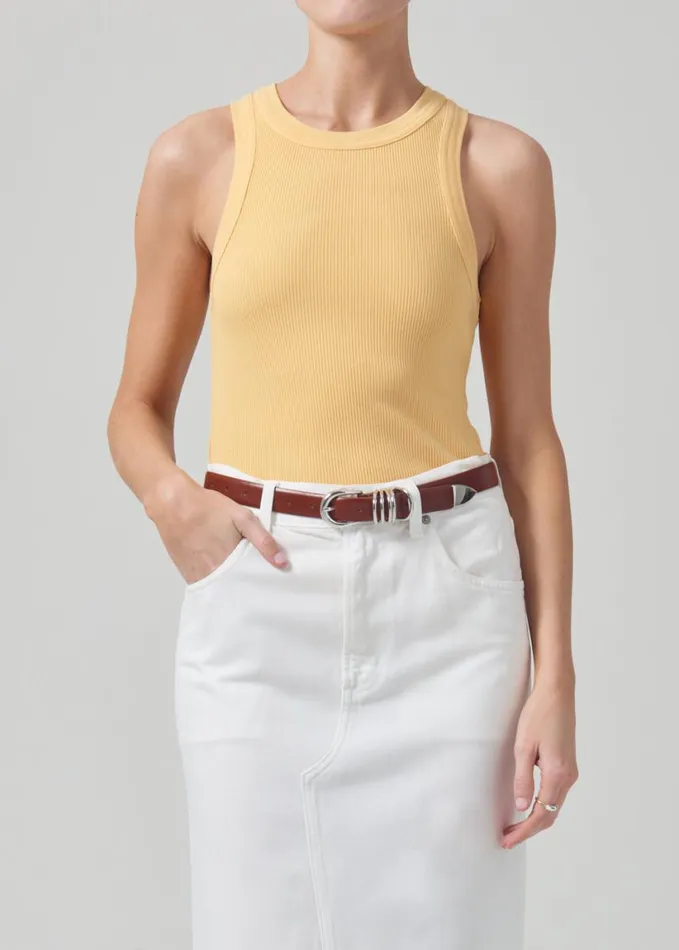 Citizens Of Humanity Isabel Rib Tank Tangelo Women Tops