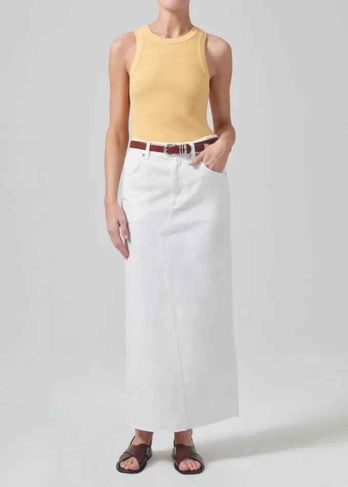 Citizens Of Humanity Isabel Rib Tank Tangelo Women Tops
