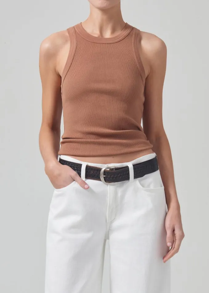 Citizens Of Humanity Isabel Rib Tank Topaz Women Tops