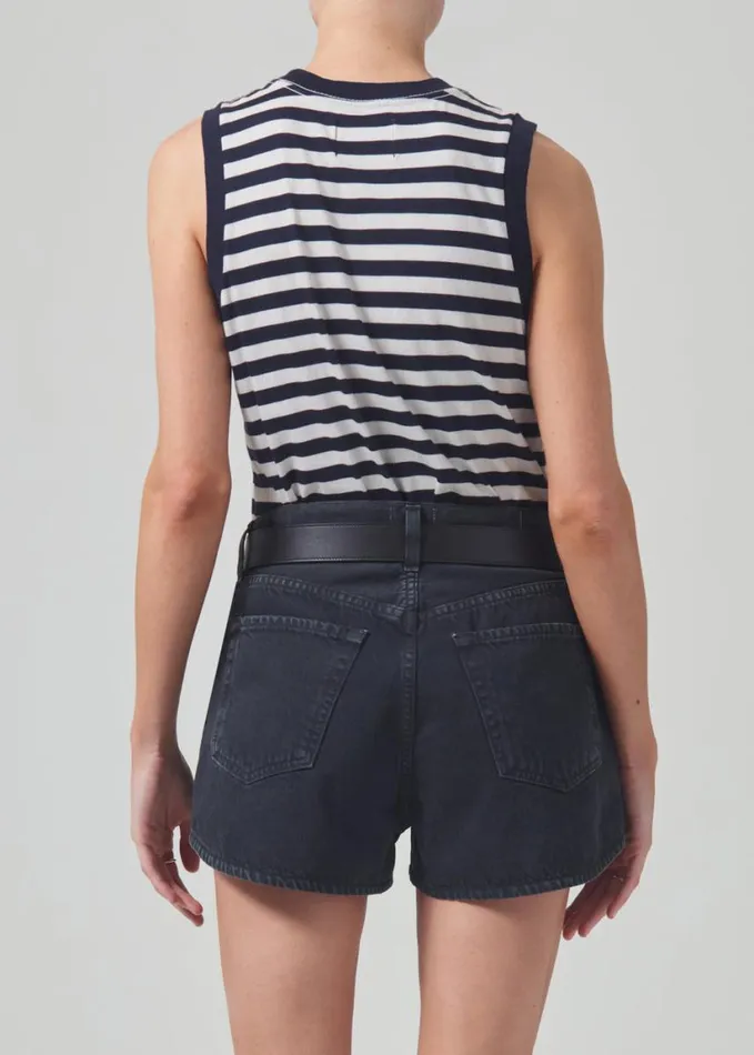 Citizens Of Humanity Jessie Modern Muscle Tee Eclipse Stripe Women Tops