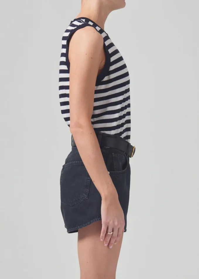 Citizens Of Humanity Jessie Modern Muscle Tee Eclipse Stripe Women Tops