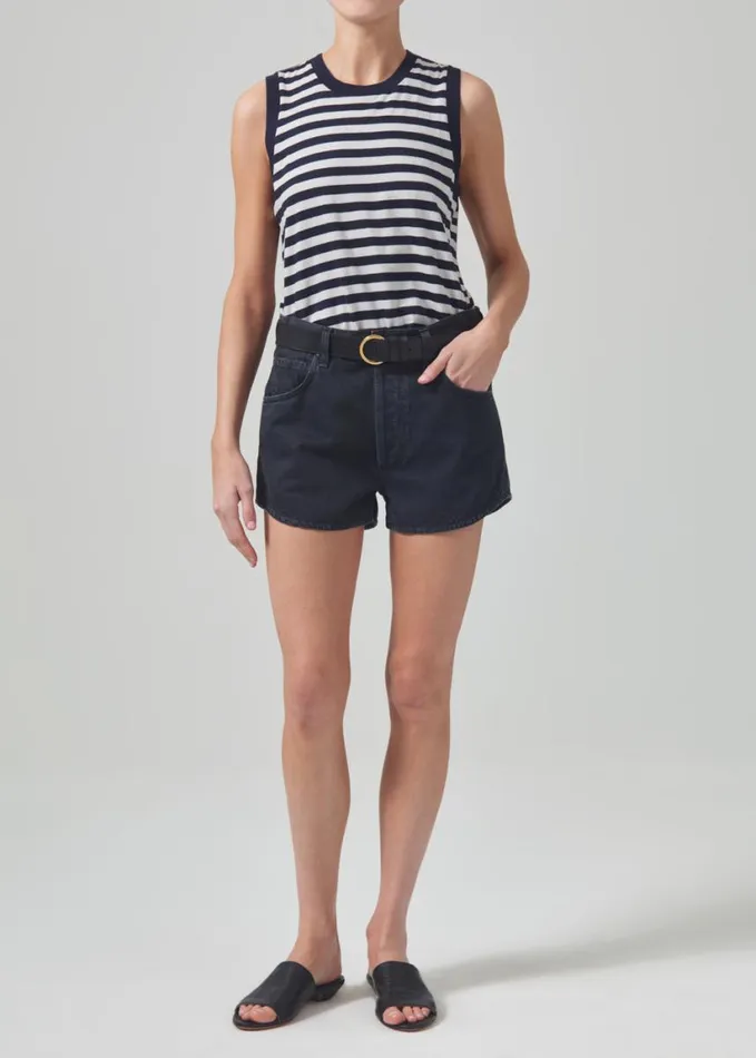 Citizens Of Humanity Jessie Modern Muscle Tee Eclipse Stripe Women Tops