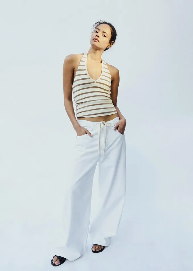 Citizens Of Humanity Julien Halter Top Ginger Stripe Women Tops