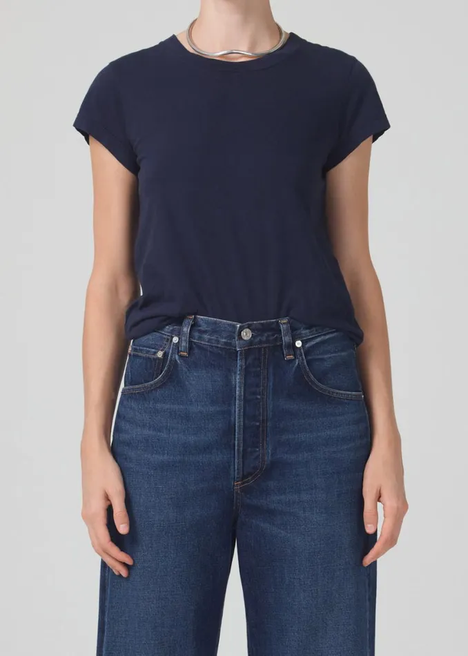 Citizens Of Humanity Juliette Slim TShirt Navy Women Tops