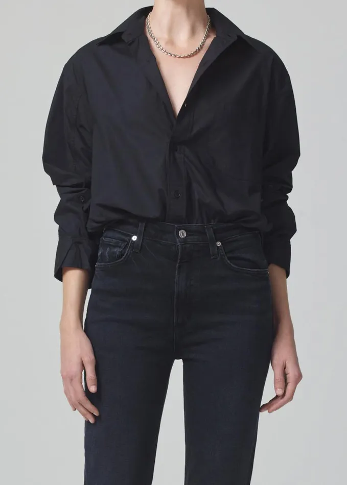 Citizens Of Humanity Kayla Shirt Black Women Tops