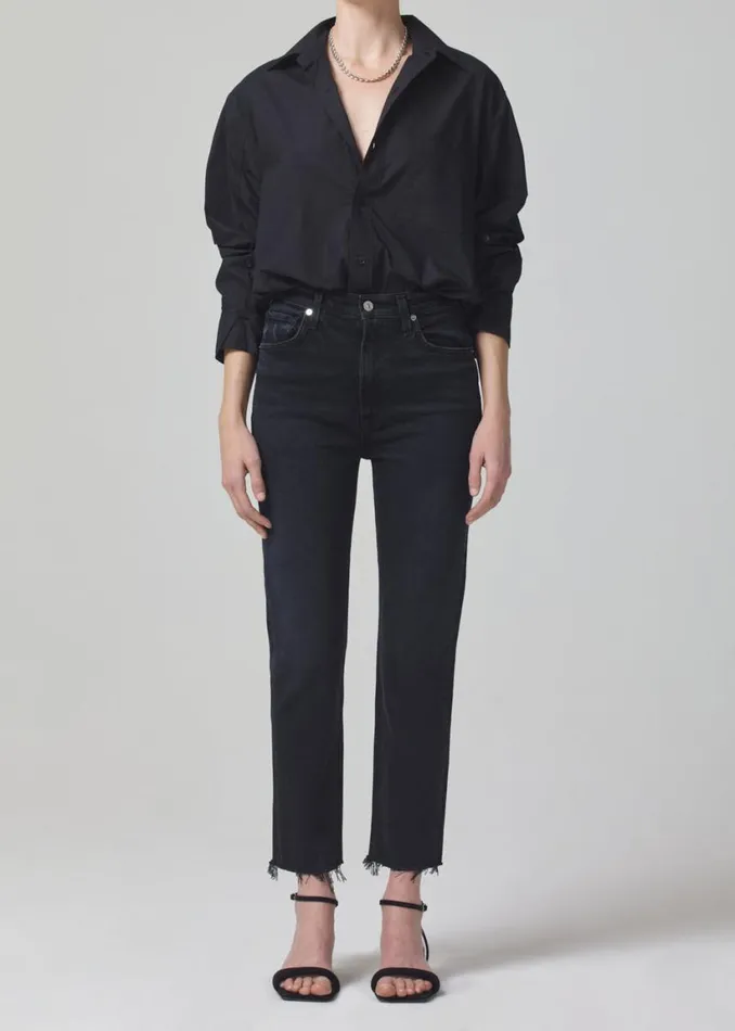 Citizens Of Humanity Kayla Shirt Black Women Tops