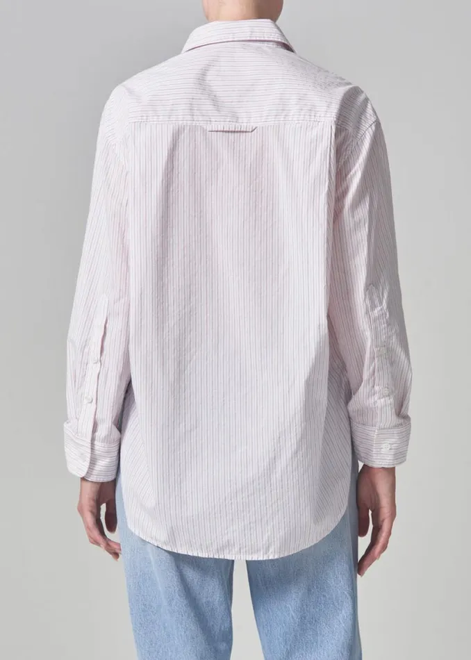 Citizens Of Humanity Kayla Shirt Raspberry Stripe Women Tops
