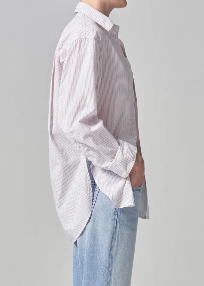 Citizens Of Humanity Kayla Shirt Raspberry Stripe Women Tops