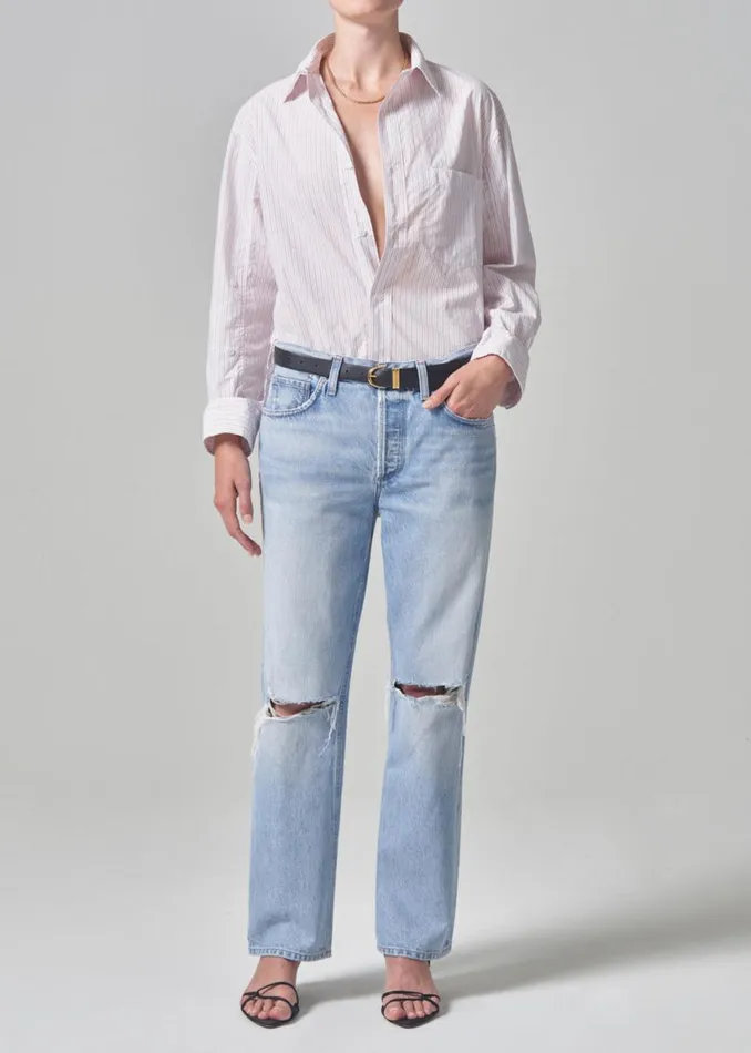 Citizens Of Humanity Kayla Shirt Raspberry Stripe Women Tops