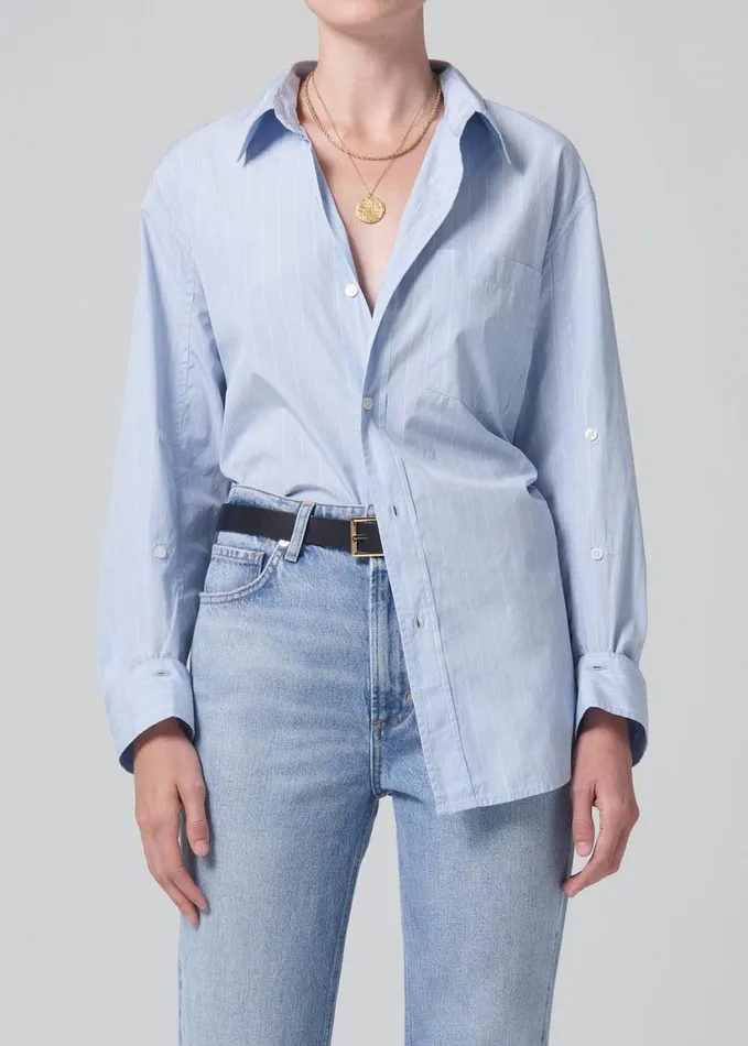 Citizens Of Humanity Kayla Shirt Skyway Stripe Women Tops