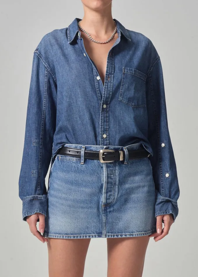 Citizens Of Humanity Kayla Shrunken Shirt Somerset Women Tops