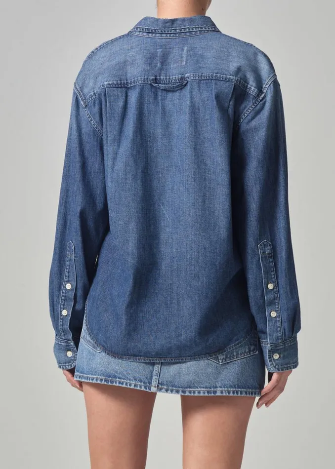 Citizens Of Humanity Kayla Shrunken Shirt Somerset Women Tops