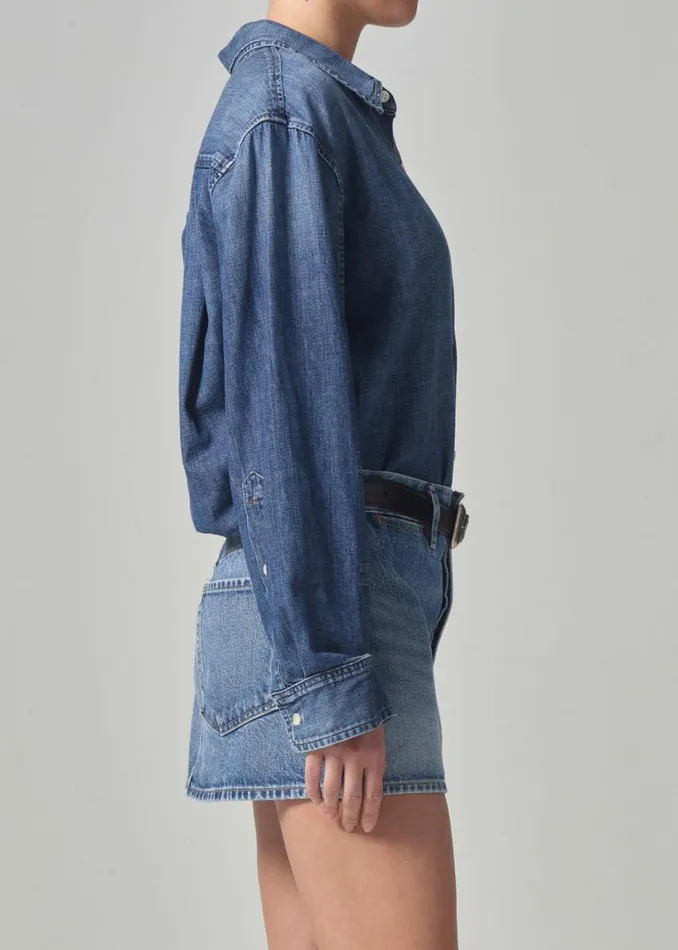 Citizens Of Humanity Kayla Shrunken Shirt Somerset Women Tops