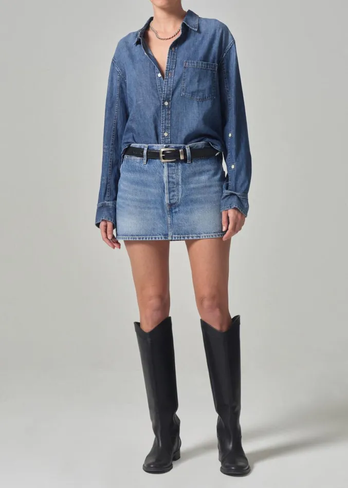 Citizens Of Humanity Kayla Shrunken Shirt Somerset Women Tops