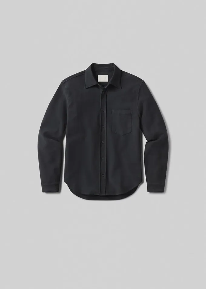 Citizens Of Humanity Luca Bucket Dye Shirt French Terry Gravel Men Shirts