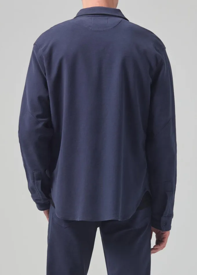 Citizens Of Humanity Luca Bucket Dye Shirt French Terry Night Flight Men Shirts