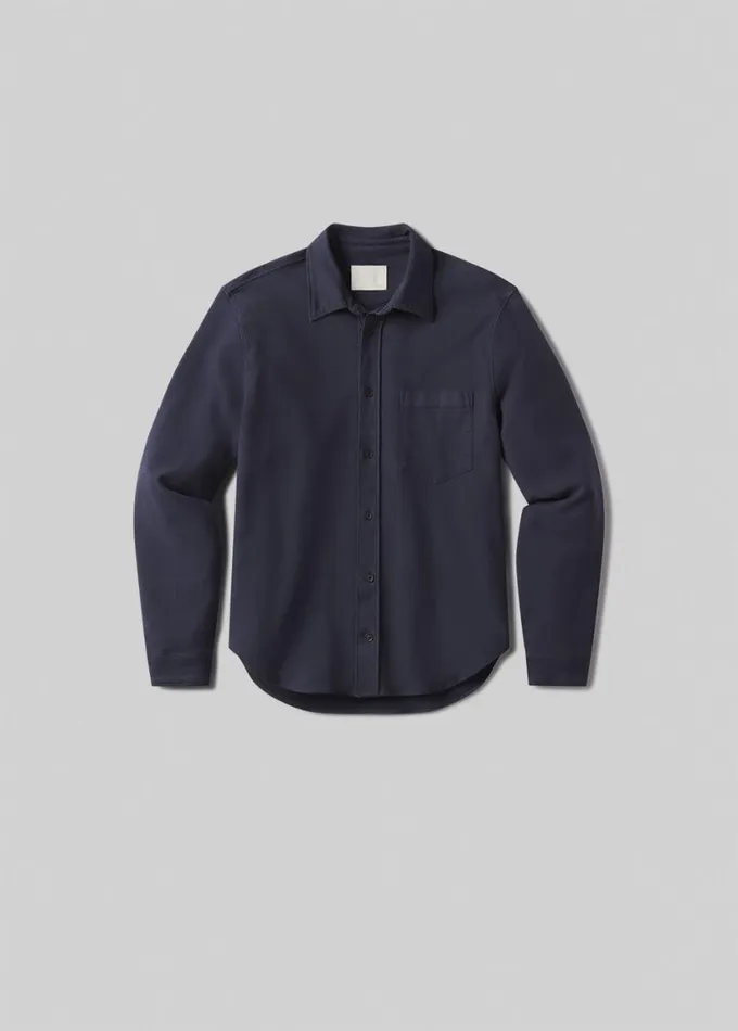 Citizens Of Humanity Luca Bucket Dye Shirt French Terry Night Flight Men Shirts