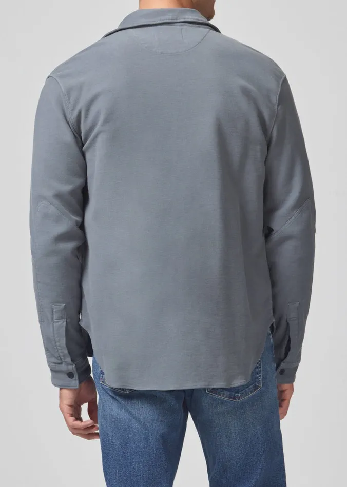 Citizens Of Humanity Luca Bucket Dye Shirt French Terry Shadow Men Shirts