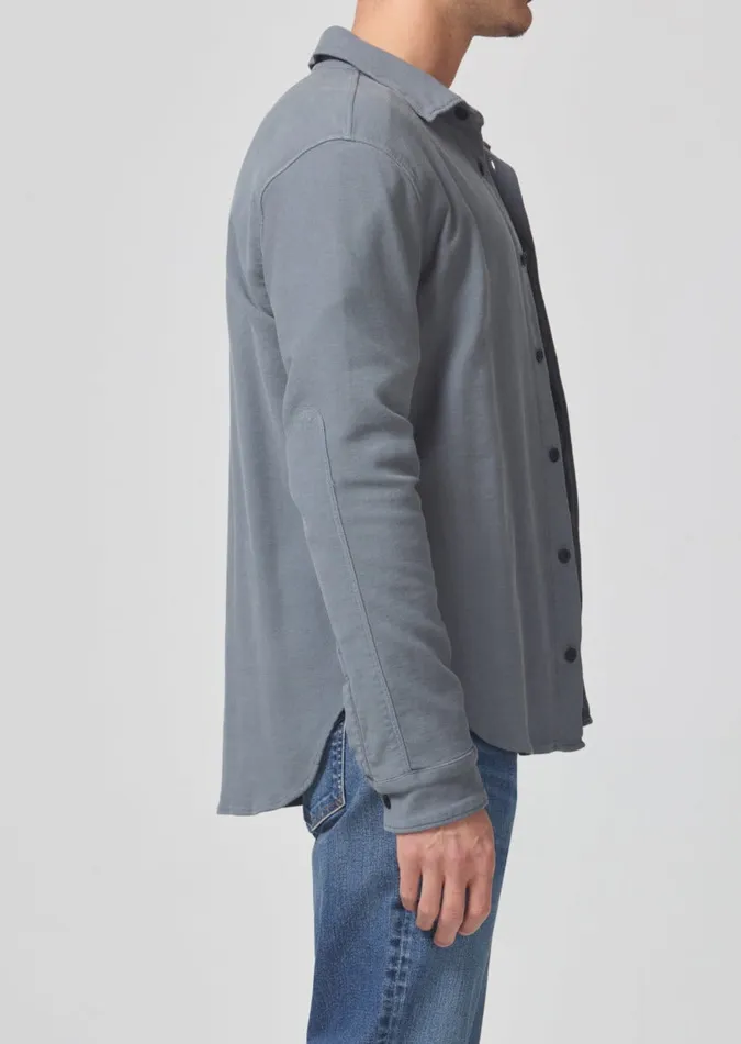 Citizens Of Humanity Luca Bucket Dye Shirt French Terry Shadow Men Shirts