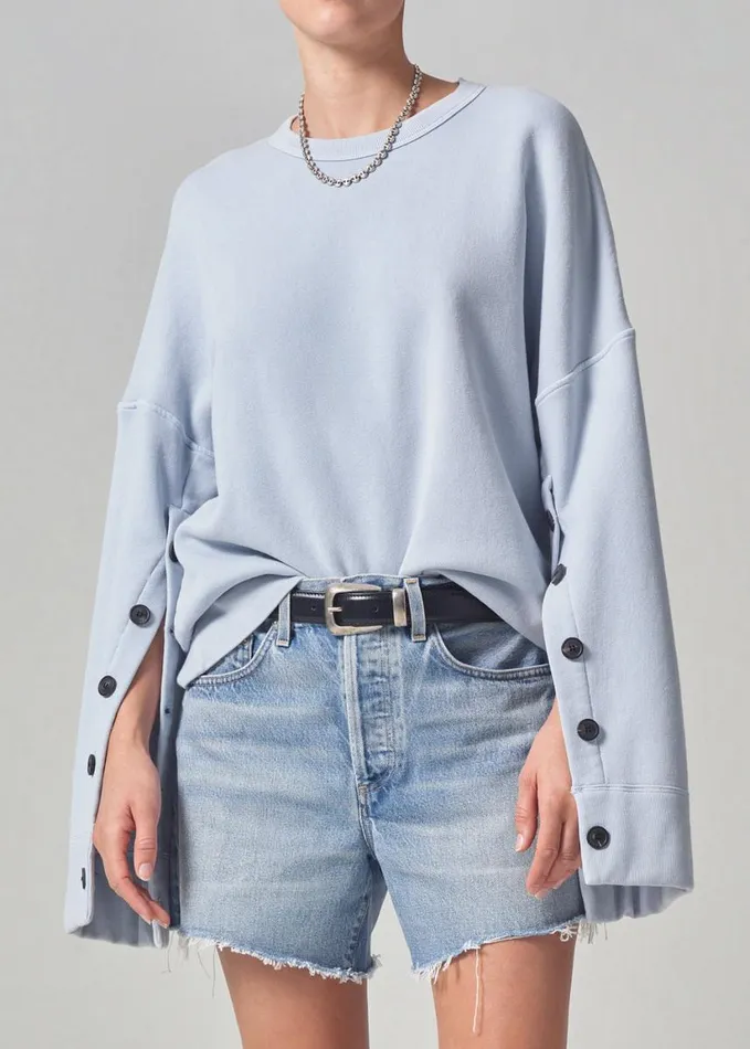 Citizens Of Humanity Luella Cape Sleeve Fleece Pindari Women Tops