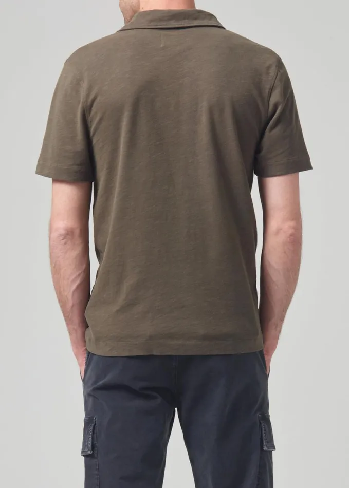 Citizens Of Humanity Malachi Slub Polo Seawater Men Shirts