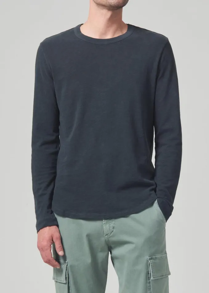 Citizens Of Humanity Olympus Crewneck Charred Cedar Men Shirts