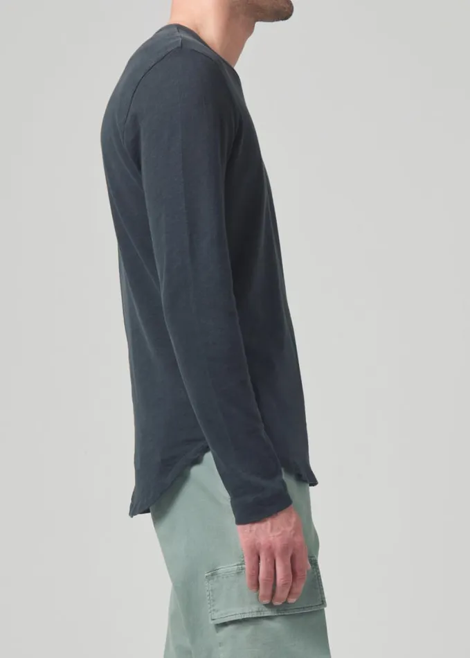 Citizens Of Humanity Olympus Crewneck Charred Cedar Men Shirts