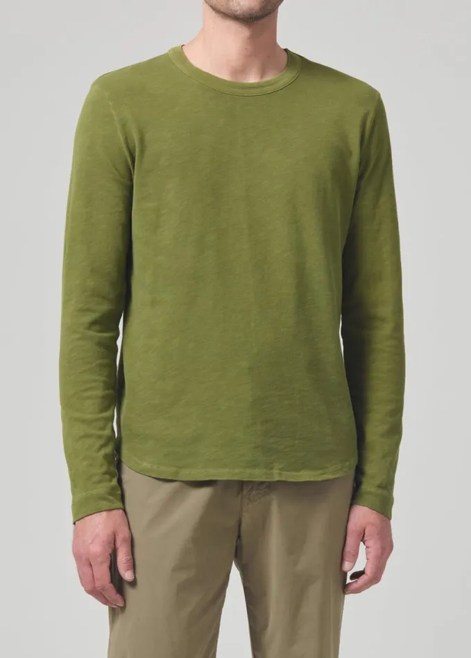 Citizens Of Humanity Olympus Crewneck Moss Men Shirts