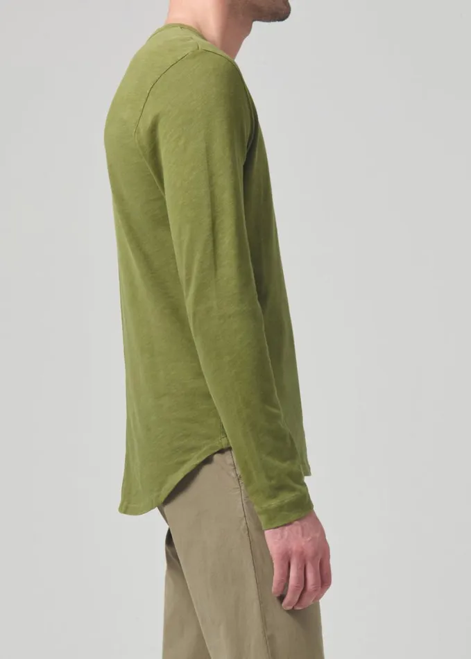 Citizens Of Humanity Olympus Crewneck Moss Men Shirts