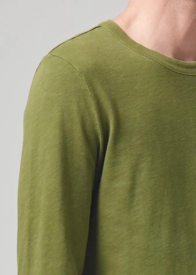 Citizens Of Humanity Olympus Crewneck Moss Men Shirts