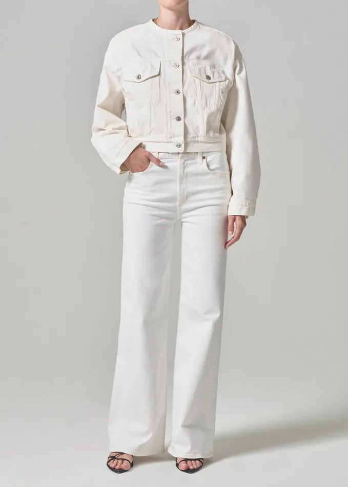 Citizens Of Humanity Renata Collarless Deconstructed Jacket Pashmina Women Jackets