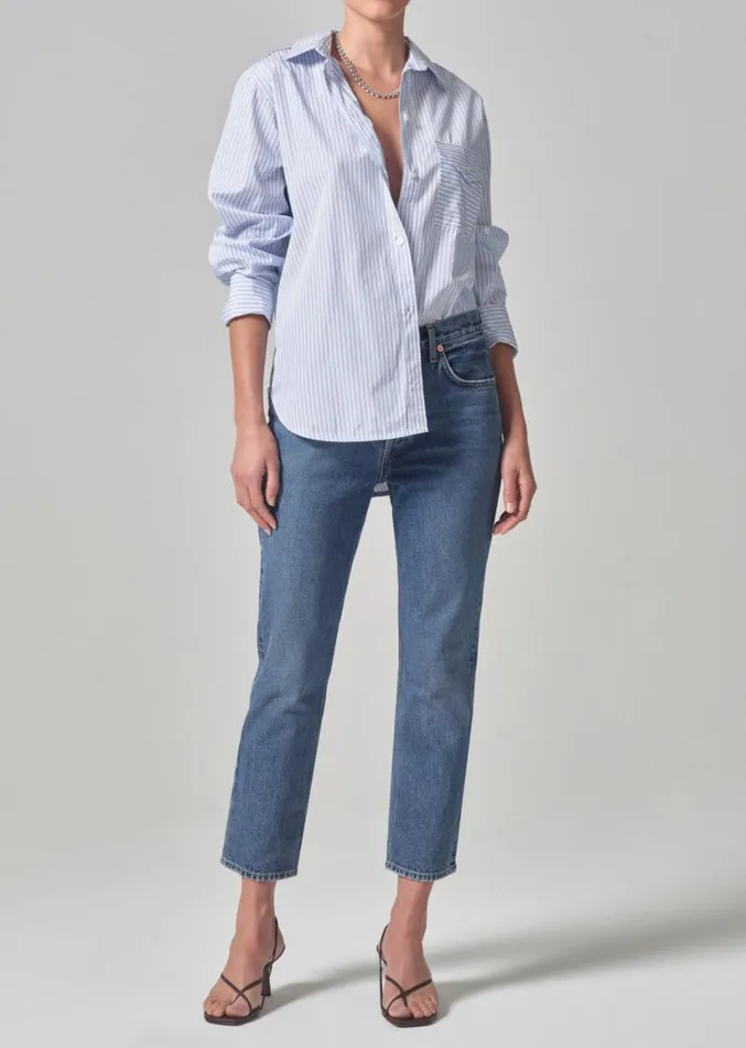 Citizens Of Humanity Shay Shirt Mashu Stripe Women Tops