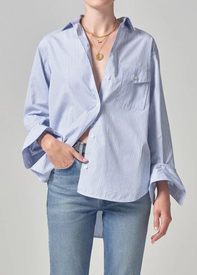 Citizens Of Humanity Shay Shirt Melissani Stripe Women Tops