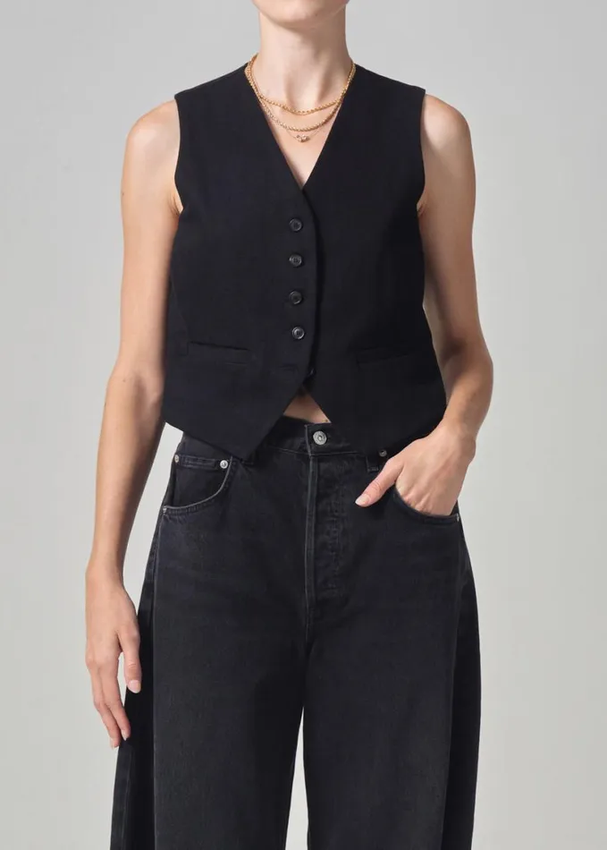 Citizens Of Humanity Sierra Vest Black Women Tops