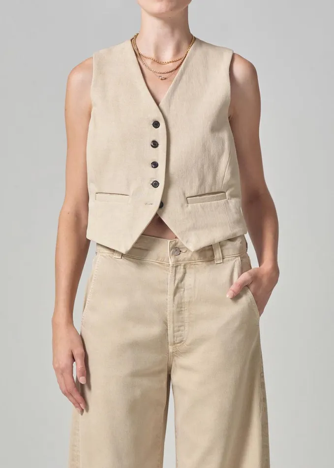 Citizens Of Humanity Sierra Vest Taos Sand Women Tops