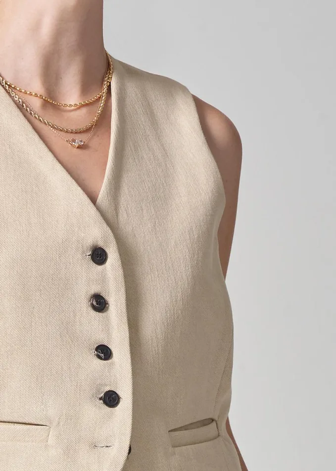 Citizens Of Humanity Sierra Vest Taos Sand Women Tops