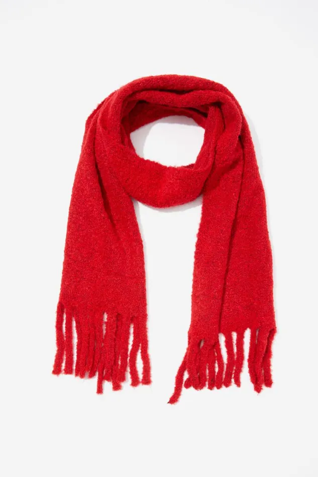 ClothingAccessories Supr Knitwear Bella Boucle Knit Scarf Scarlet Red ClothingAccessories Supr Knitwear Bella Boucle Knit Scarf Scarlet Red