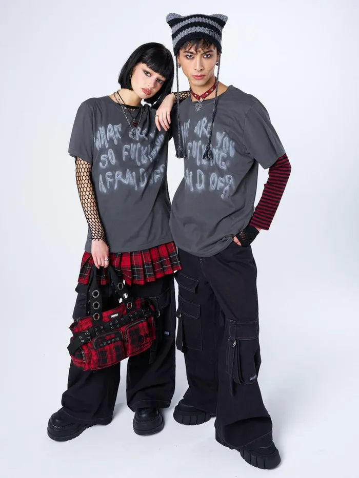 Clothing Afraid Of Grey Graphic Tshirt Minga London Graphic Tees