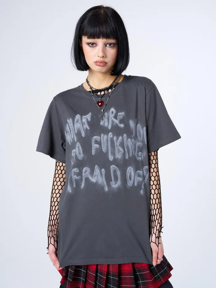 Clothing Afraid Of Grey Graphic Tshirt Minga London Graphic Tees