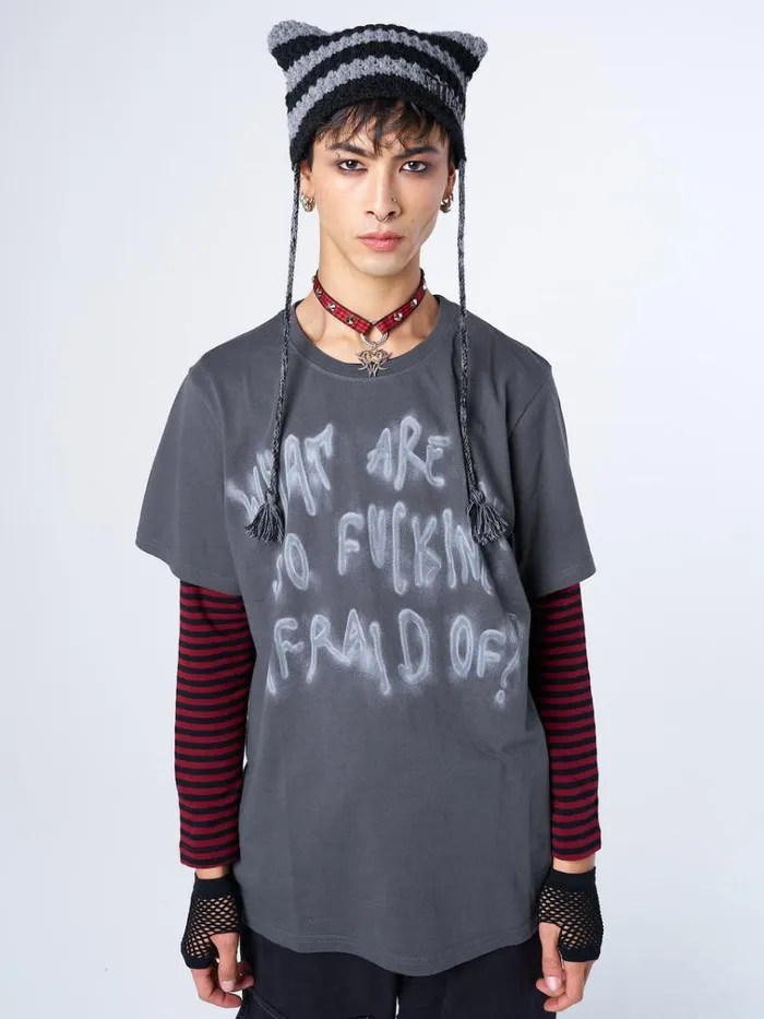 Clothing Afraid Of Grey Graphic Tshirt Minga London Graphic Tees
