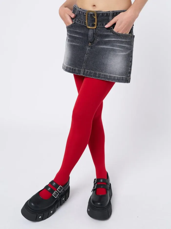 Clothing Alana Black Denim Mini Skirt Minga London Skirts