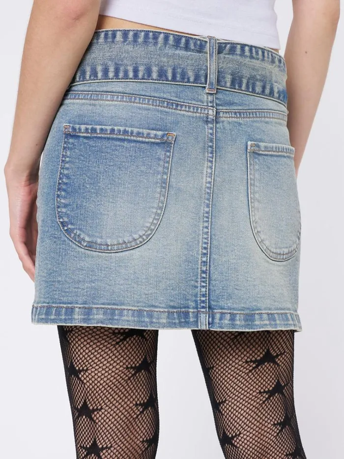 Clothing Alana Blue Denim Mini Skirt Minga London Skirts