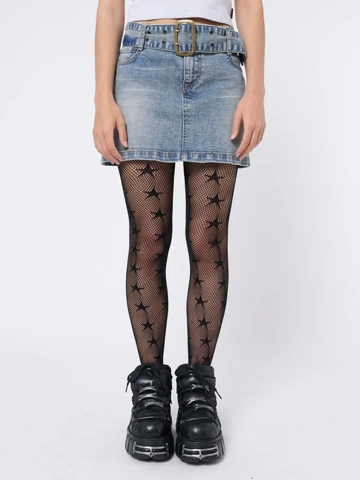 Clothing Alana Blue Denim Mini Skirt Minga London Skirts