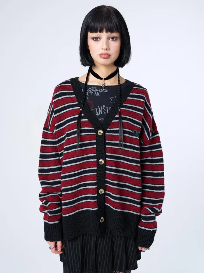 Clothing Alexa Striped Knit Cardigan Minga London Jackets